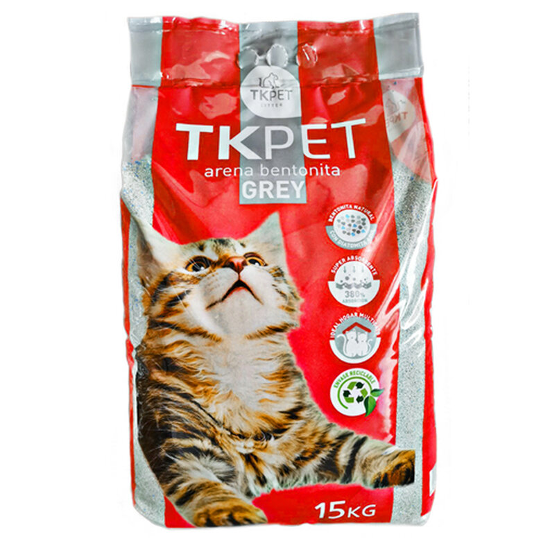 TK-Pet Areia Aglomerante Grey de Bentonite para gatos , , large image number null